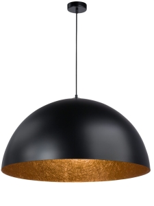 Lampa wisząca kopuła czarno-miedziana SFERA 70  /  30132