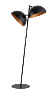 Lampa podłogowa kopuły czarno-miedziana SFERA 50336