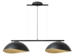Lampa wisząca SOLAR 2 M czarna z kloszami czarno-złotymi 40577