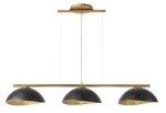 Lampa wisząca SOLAR 3 S złota z kloszami czarno-złotymi 40573