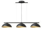 Lampa wisząca SOLAR 3 S czarna z kloszami czarno-złotymi 40579