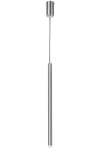 Lampa wisząca tuba rurka srebrna  SOPEL 1 Prosty 33148