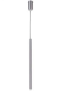 Lampa wisząca tuba rurka srebrna  SOPEL 1 Prosty 33148
