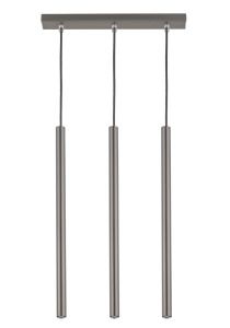 Lampa wisząca rurki sople srebrna  SOPEL 3 PROSTY 33400