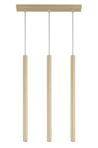 Lampa wisząca rurki sople złoty mat  SOPEL 3 PROSTY 33403