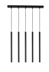Lampa wisząca rurki sople czarna SOPEL 5 PROSTY 33615