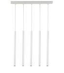 Lampa wisząca rurki sople biała SOPEL 5 PROSTY 33616