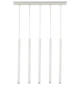 Lampa wisząca rurki sople biała SOPEL 5 PROSTY 33616