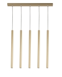 Lampa wisząca rurki sople złota SOPEL 5 PROSTY 33617