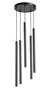 Lampa wisząca sople czarna SOPEL 5 koło 33625