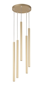 Lampa wisząca sople złota SOPEL 5 koło 33627