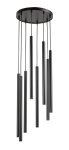 Lampa wisząca sople czarna SOPEL 8 koło 33628