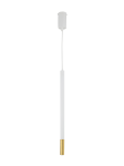 Lampa wisząca rurka tuba biało-złota SOPEL DUE 1 33236