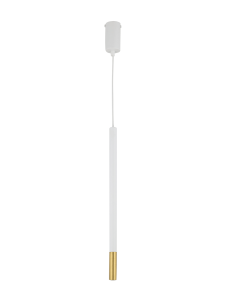 Lampa wisząca rurka tuba biało-złota SOPEL DUE 1 33236