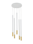Lampa wisząca sople rurki biało-złota SOPEL DUE 5 /  33238