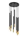 Lampa wisząca sople rurki czarno-złota SOPEL DUE 8 /  33239