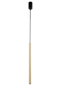 Lampa wisząca rurka SOPEL LUX 1 czarno-złoty szczotkowany 40737
