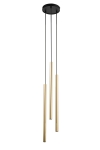 Lampa wisząca rurka SOPEL LUX 3 koło czarno-złoty szczotkowany 40738