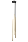 Lampa wisząca rurka SOPEL LUX 3 długi czarno-złoty szczotkowany 40748