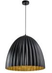 Lampa wisząca duży klosz czarno-złota TELMA 70 32027
