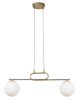 Lampa wisząca kulka mleczna złota TES 2 33632