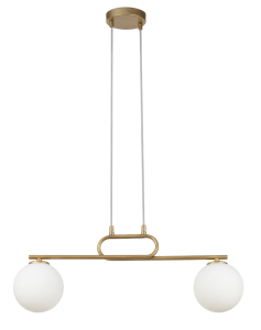 Lampa wisząca kulka mleczna złota TES 2 33632