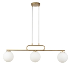 Lampa wisząca kulka mleczna złota TES 3 33633