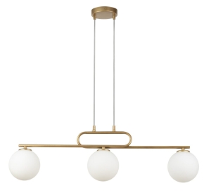 Lampa wisząca kulka mleczna złota TES 3 33633
