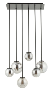 Lampa sufitowa kulki szary TULIA 6 długi 33498