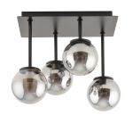 Lampa sufitowa kulki szary TULIA 4 krótki 33504
