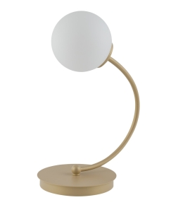 Lampka stołowa klosz kula złoto-beżowa VELVET 50303