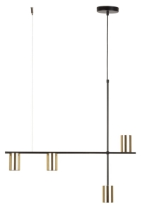 Lampa wisząca mosiądzowana złoto-czarna VENDO 4 33690