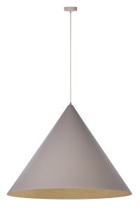 Lampa wisząca Vesuvio taupe/złoty L 1xE27 /  41059