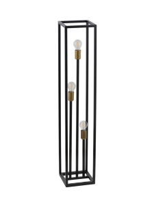 Lampa podłogowa industrialna czarno-złota VIGO 50249
