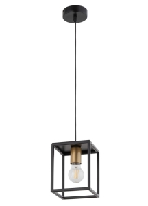 Lampa wisząca loft metalowa czarno-złota  VIGO 1 32353