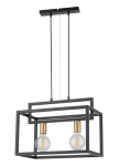 Lampa wisząca loft metalowa czarno-złota VIGO 2 32439