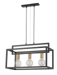 Lampa wisząca loft metalowa czarno-złota VIGO 3 32441