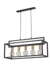 Lampa wisząca loft metalowa czarno-złota VIGO 5 32443