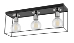 Lampa sufitowa loftowa klatka VOX 3 czarno-srebrny 40700