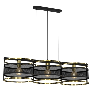 Lampa wisząca RIM czarny-złoty 3904