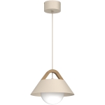 Lampa wisząca Funda beige/natural wood 1xE27  /  4203