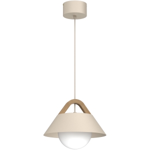 Lampa wisząca Funda beige/natural wood 1xE27  /  4203