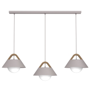 Lampa wisząca Funda  cashmere/natural wood 3xE27  /  4207