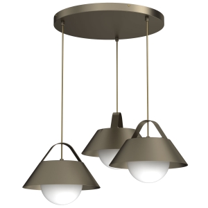 Lampa wisząca Funda titanium/natural wood 3xE27  /  4214