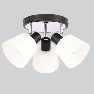 Lampa sufitowa BILOBA plafon biało-czarna 3x40W E14  /  98-49087
