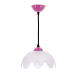 COLORI lampa wisząca malinowy klosz biały 1x60W E27 /  31-47977