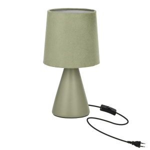 SATTI lampka stołowa szarozielona ceramiczna z abażurem E14 1x40W /  41-34564