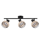 Juicy lampa sufitowa listwa czarny 3x40W E14 klosz czarny