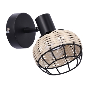 Juicy lampa kinkiet czarny 1x40W E14 klosz czarny