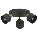 Lampa sufitowa Parkla black/gold 3xE27 / 8780